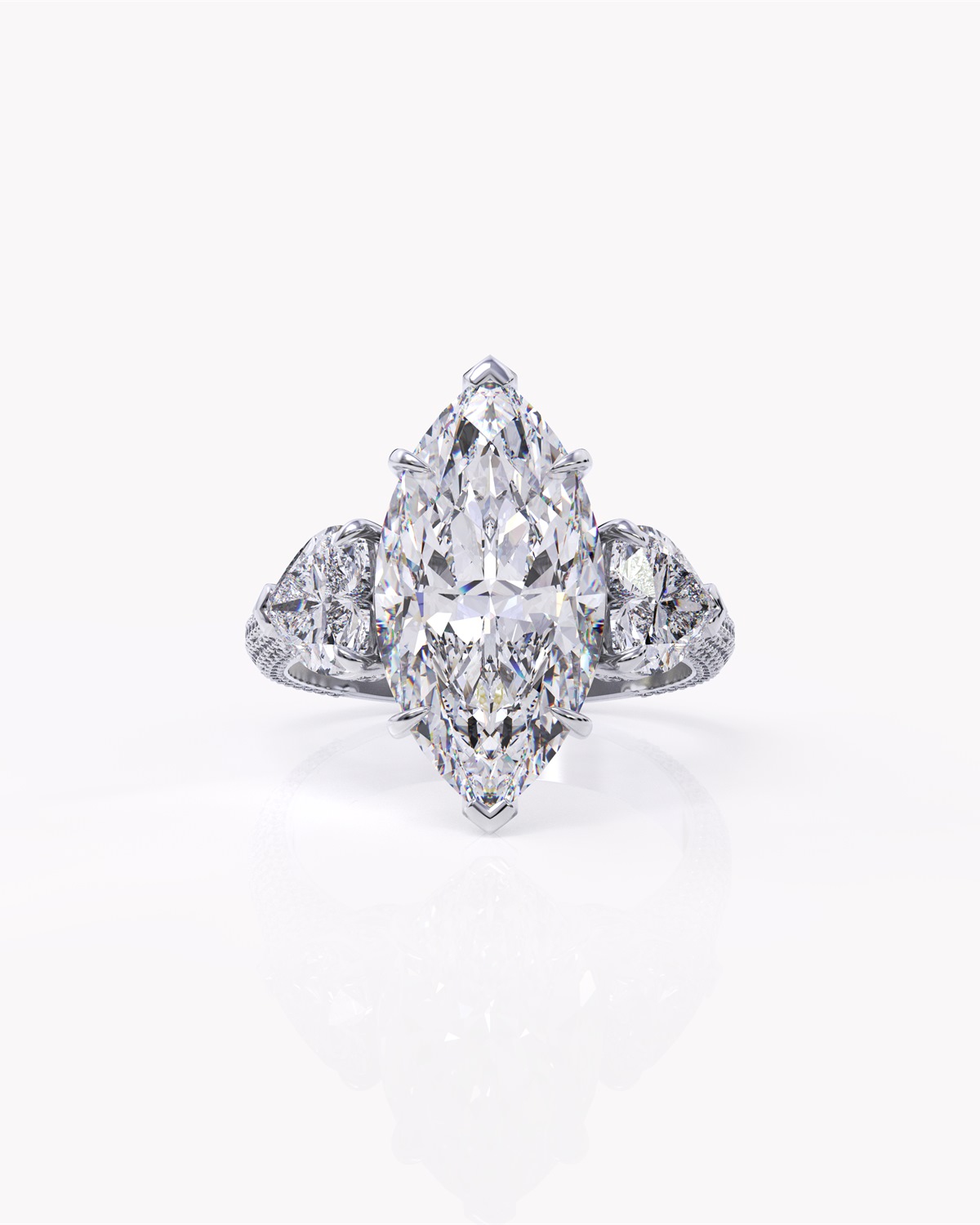 Restivo marquise diamond high jewellery detail