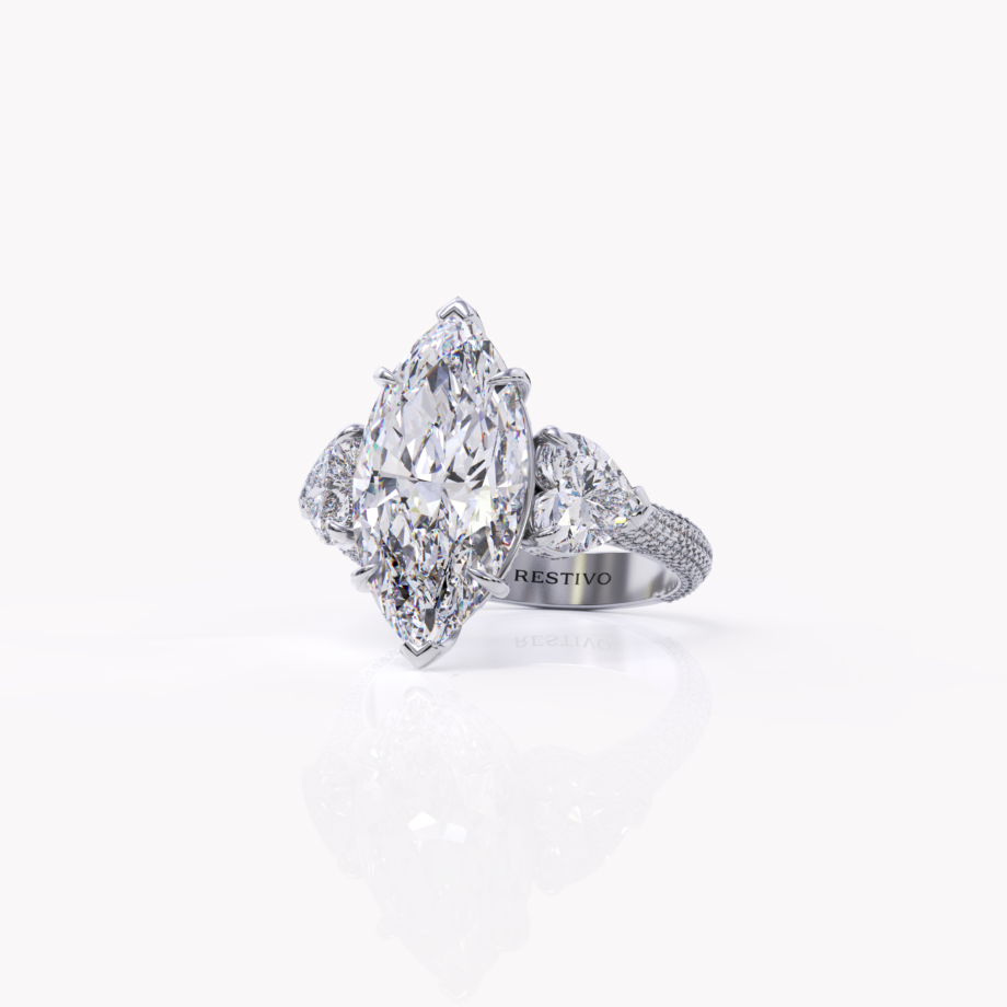 10 Carat D IF Cushion Ring Cut Platinum Solitaire